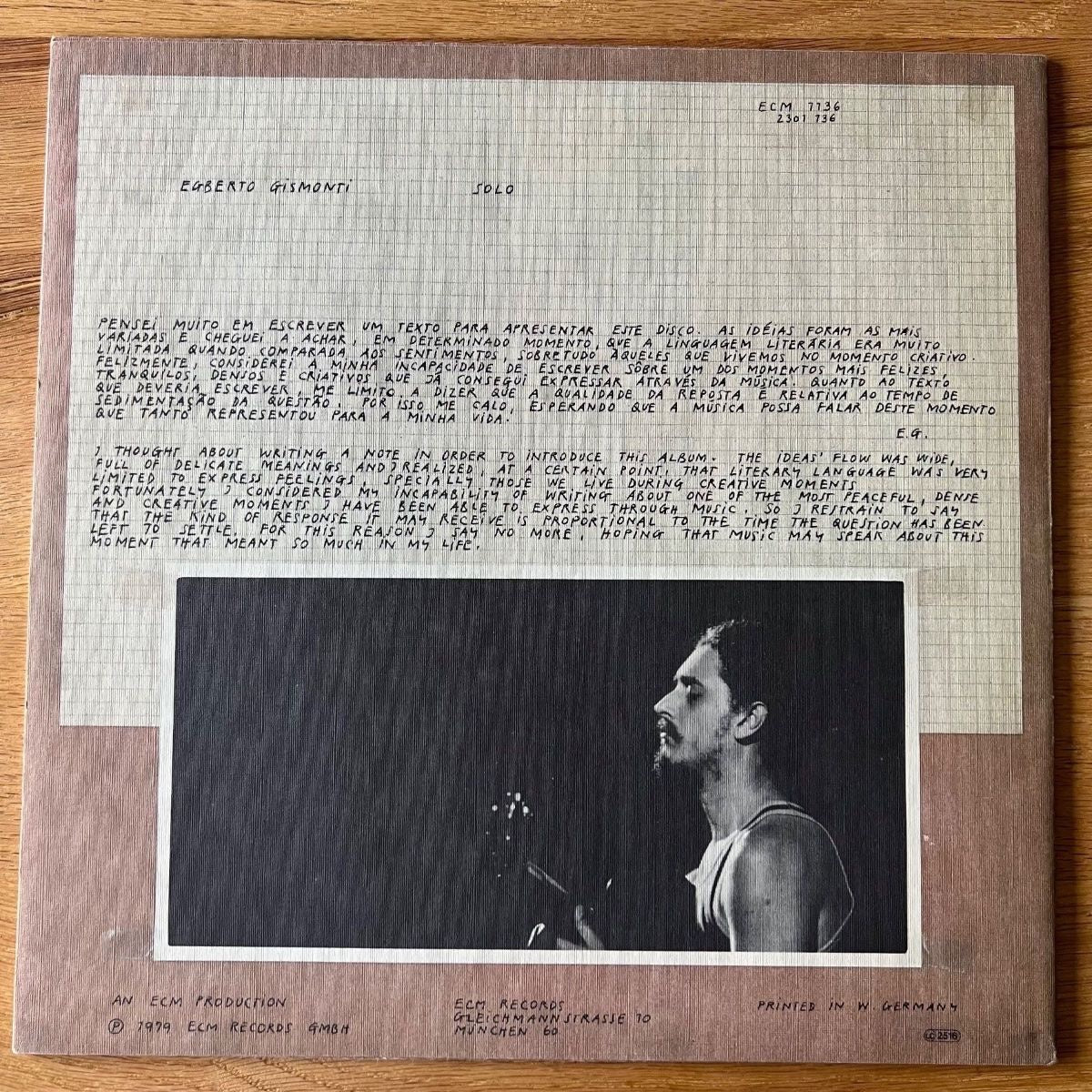 Egberto Gismonti - Solo / 1. D-Press. 1979 - (M-/VG++)