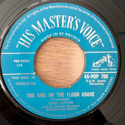John Leyton & Charles Blackwell Orch. - The Girl On The Floor Above / 1 UK-Press. 1960 - (VG+/Neutral)