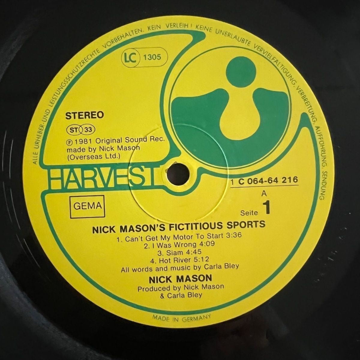 Nick Mason - Nick Mason's Fictitious Sports / 1.D-Press 1981 - (VG++/VG+)