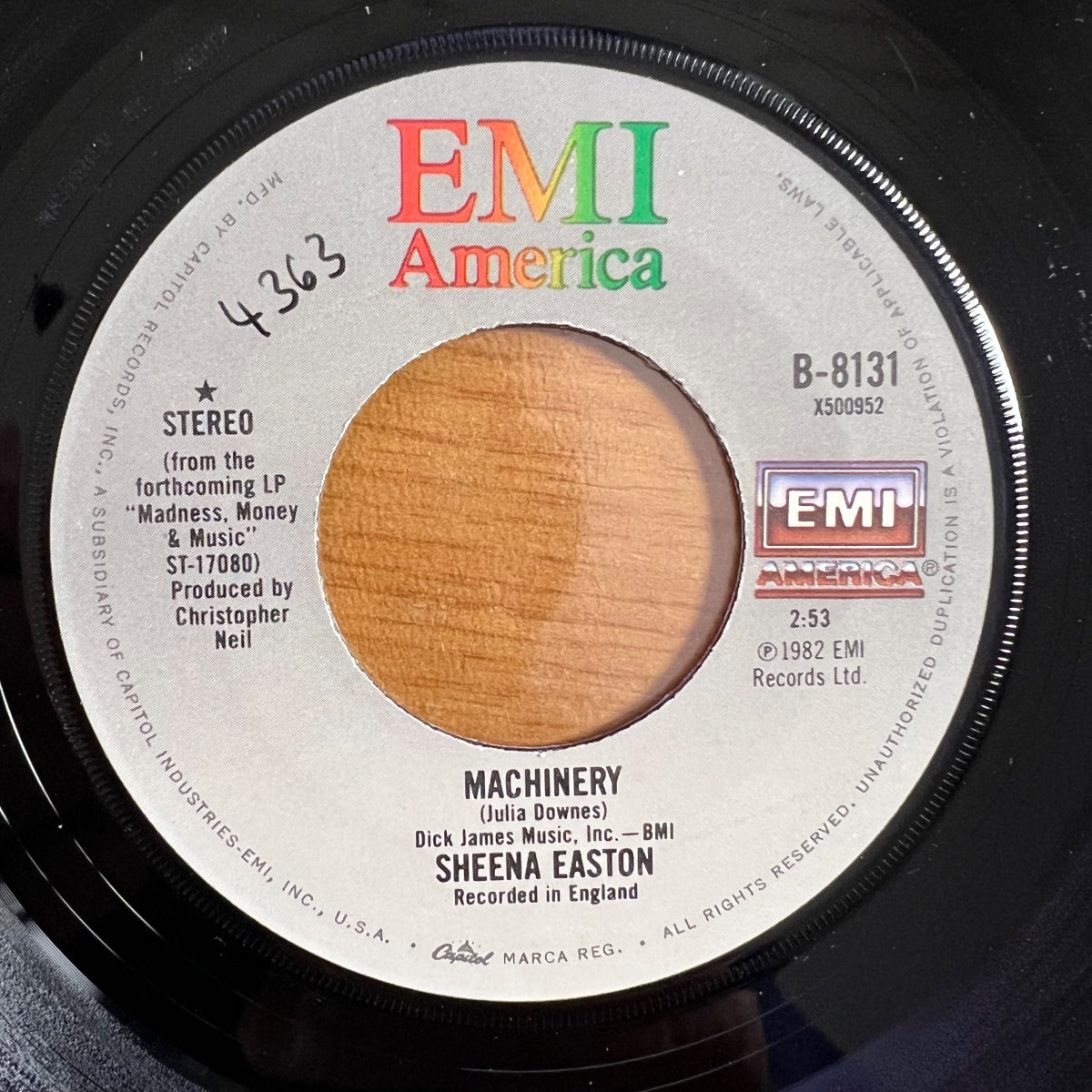 Sheena Easton - Machinery / 1. US-Press. 1982 - TOP