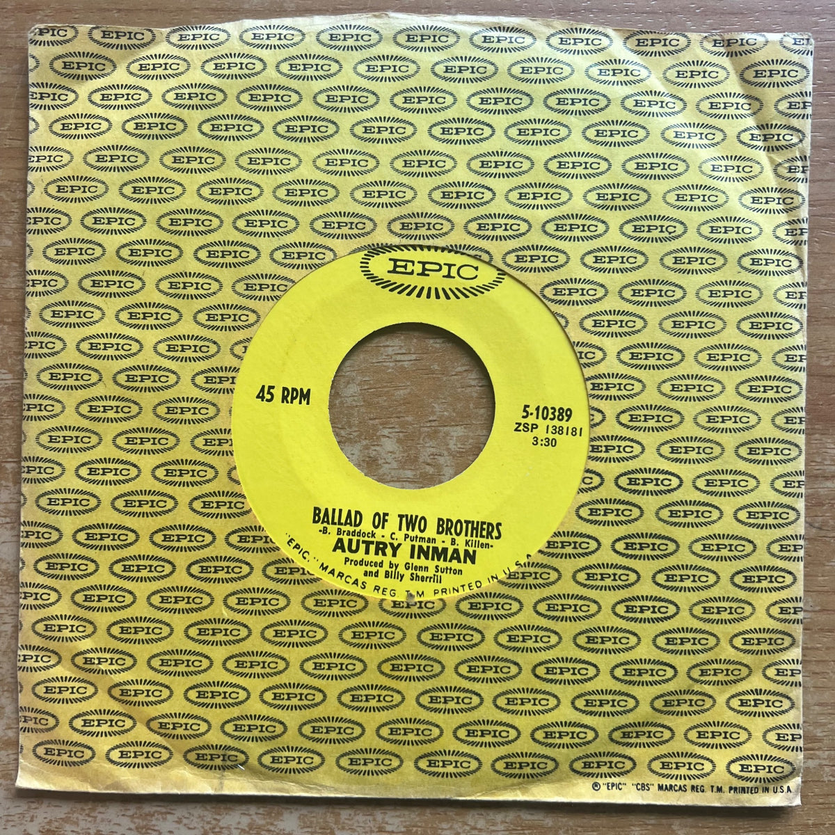 Autry Inman - Ballad Of Two Brothers / 1. US-Press. 1968 - (M-/Neutral)