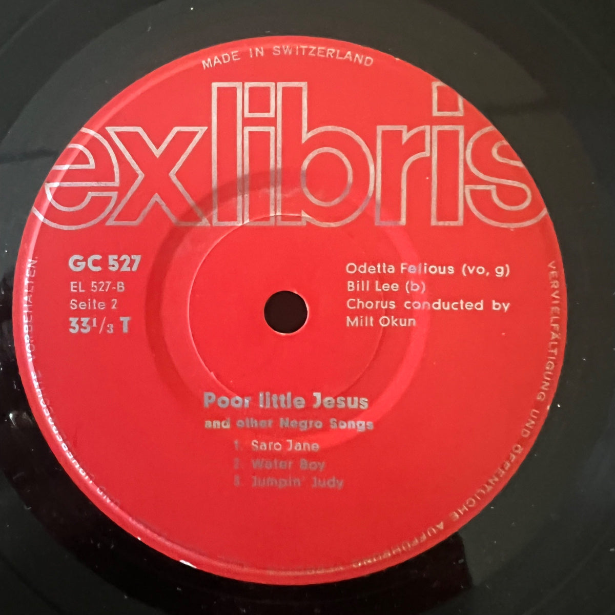 Miss Felious - Poor Little Jesus & Other Negro Songs / 1. Swiss-Press. 197? - 6 Track EP - (VG+/VG+)