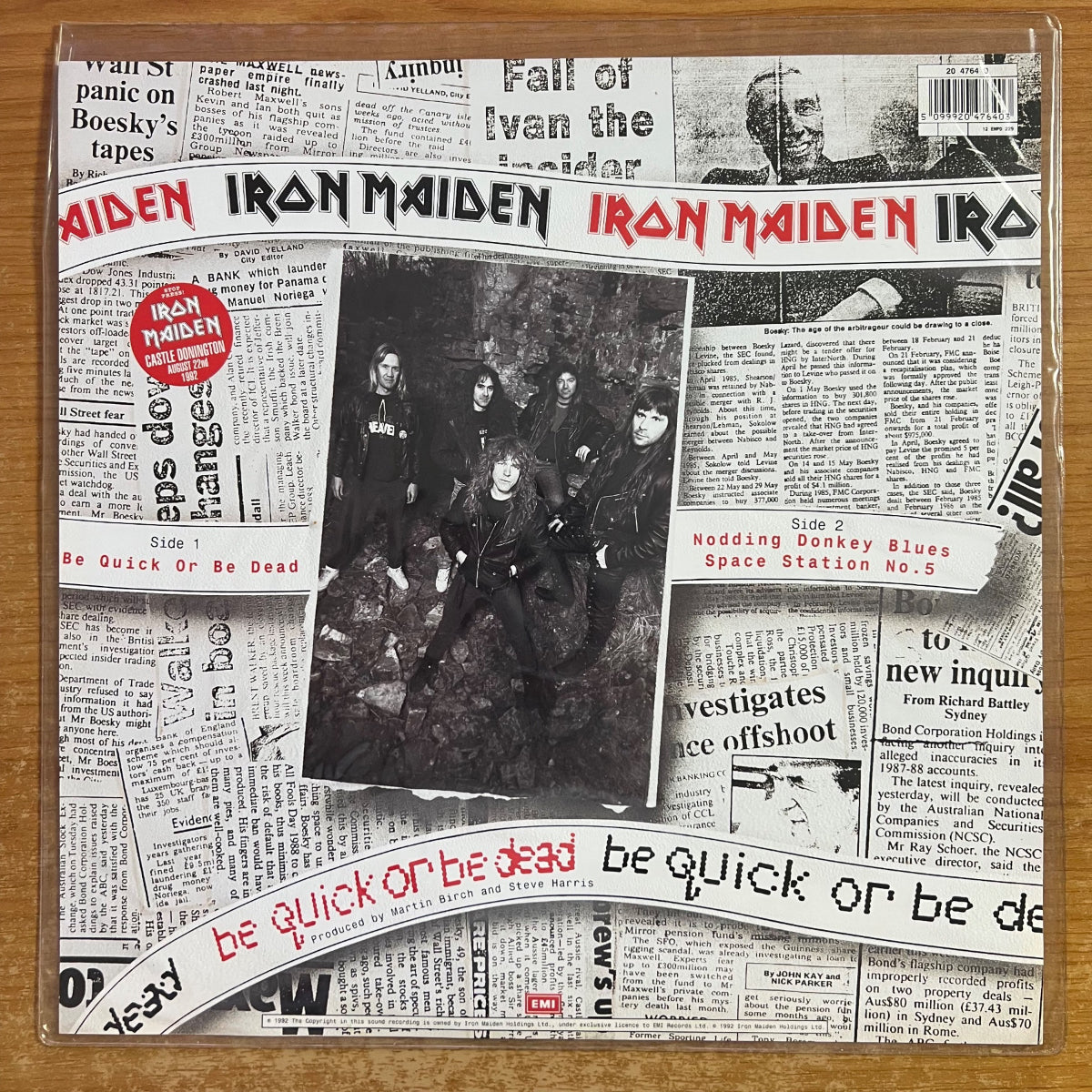 Iron Maiden - Be Quick Or Be Dead / Picture Disc - Pressage britannique. 1992 - (VG++/VG++)