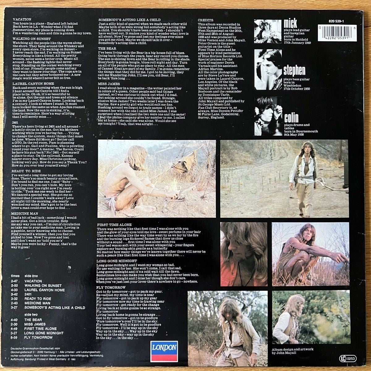John Mayall - Blues From Laurel Canyon / D-Press. RE - (VG++/VG++)