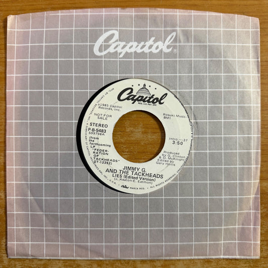Jimmy G. & The Tackheads - Lies / US-Promo 1985- (VG++/VG+)
