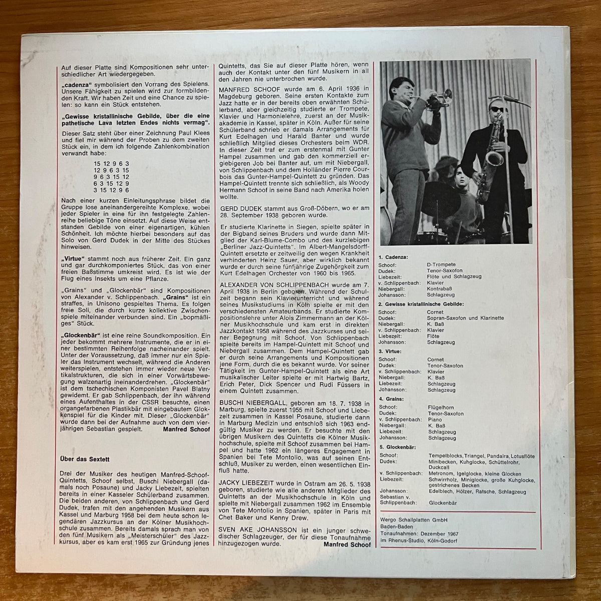 Manfred Schoof Sextett - Same / 1. D-Press. 1967 - (VG++/VG++)