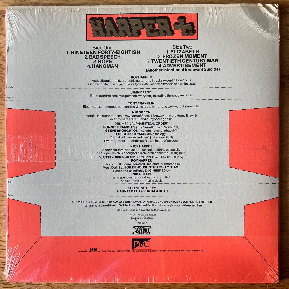 Roy Harper & Jimmy Page - Whatever Happened To Jugula? / US-Press. 1988 - (M-/VG+)