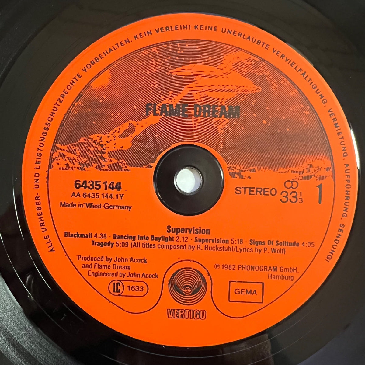 Flame Dream - Supervision // 1. German Press. 1982 - Incl. Poster - (M-/VG++)