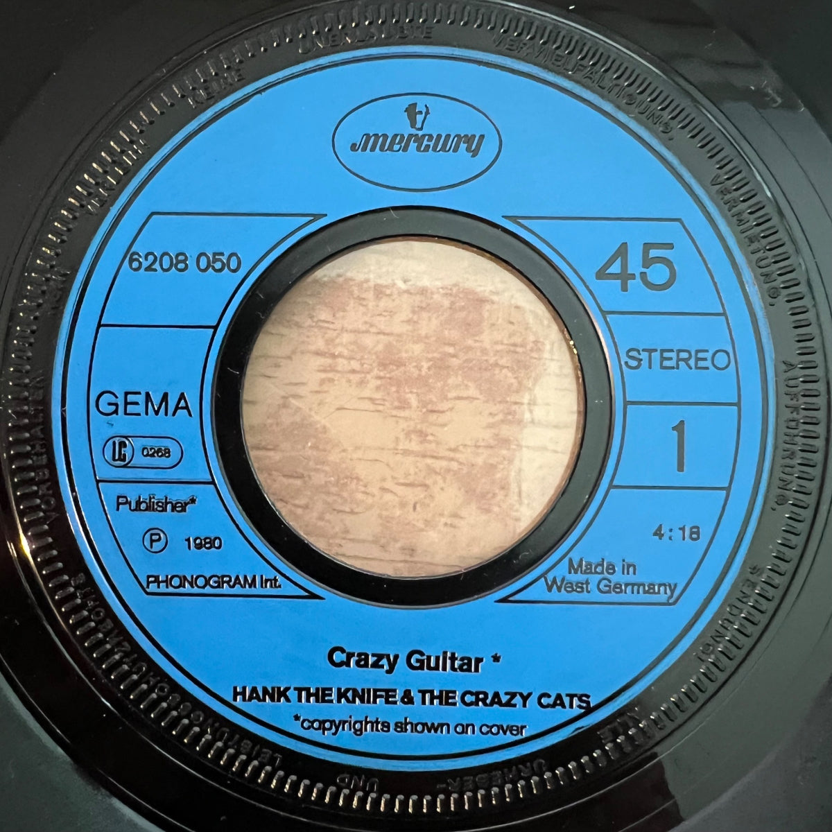 Hank The Knife & The Crazy Cats - Crazy Guitar / 1. D-Press. 1980 - (M-/M-)