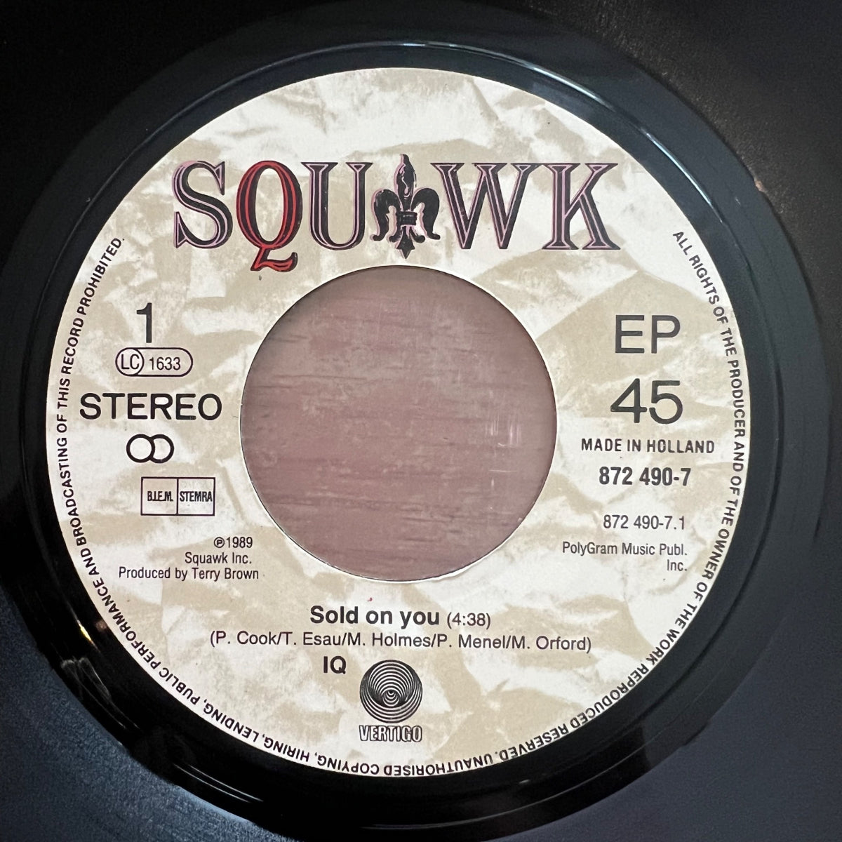 IQ - Sold On You / 1. EU-Press. 1989 - (M-/M-)
