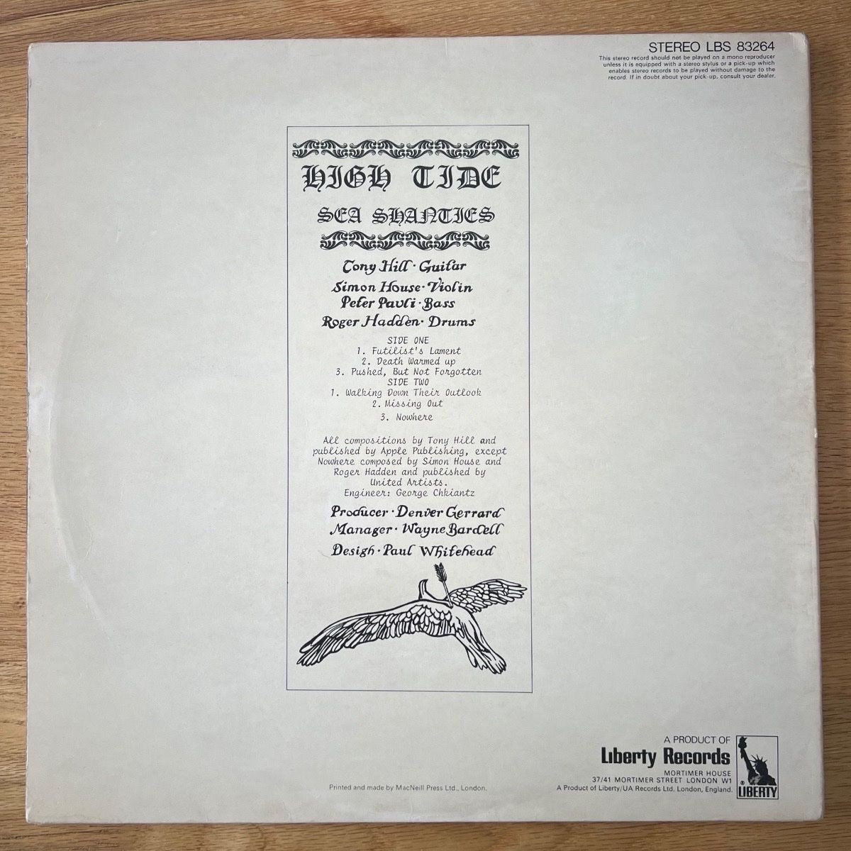 Marée haute - Chants de marins / 1ère édition britannique. 1969 - (VG+/VG++)