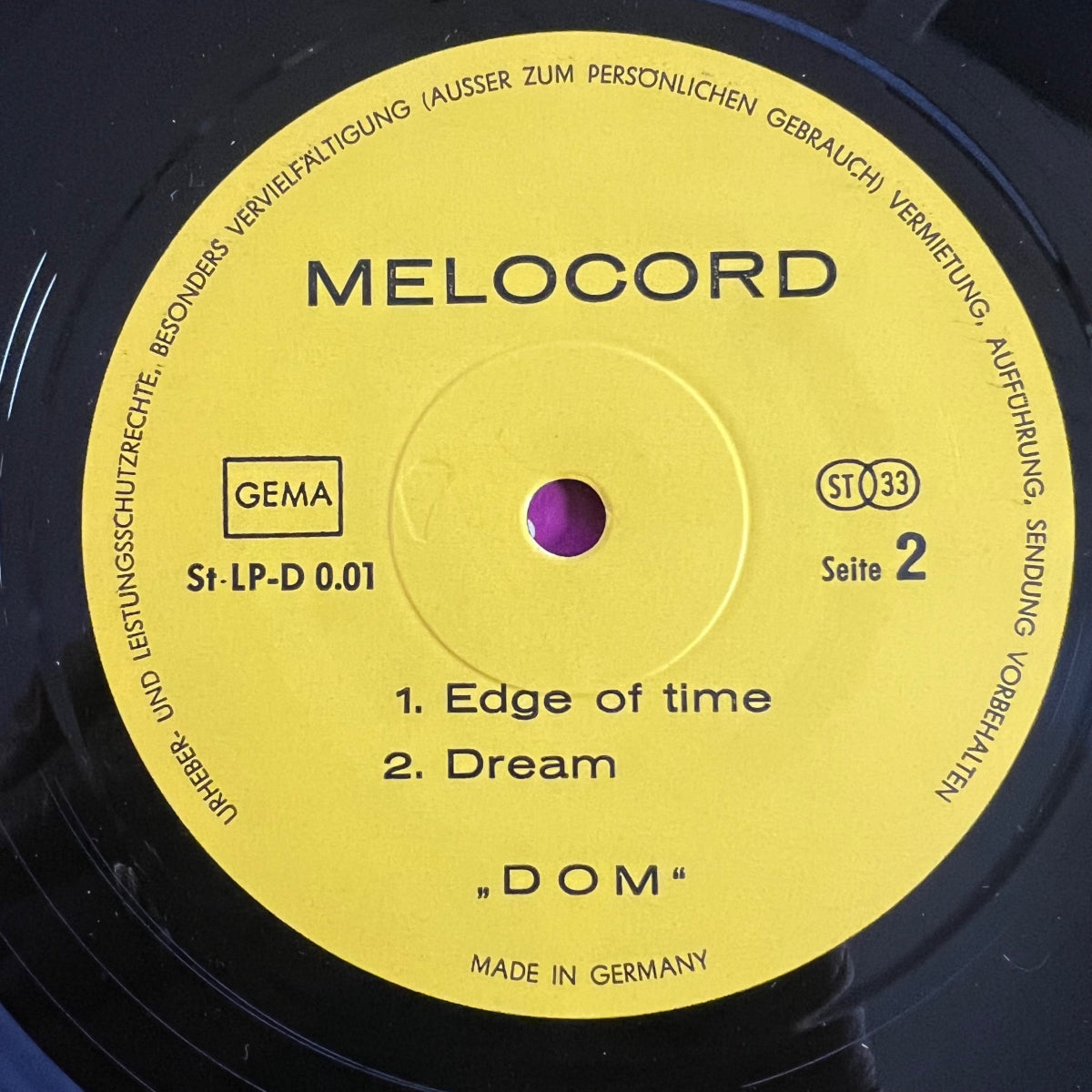 Dom - Edge Of Time // 1. D-Press. 1972 - (M-/VG++)