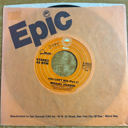Michael Jackson - You Can't Win (Part 1) / 1. US-Press. 1978 - (M-/VG++)