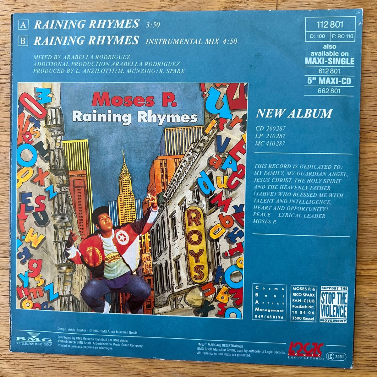 Moses P. - Raining Rhymes / 1. D-Press. 1989 - (M-/VG++)