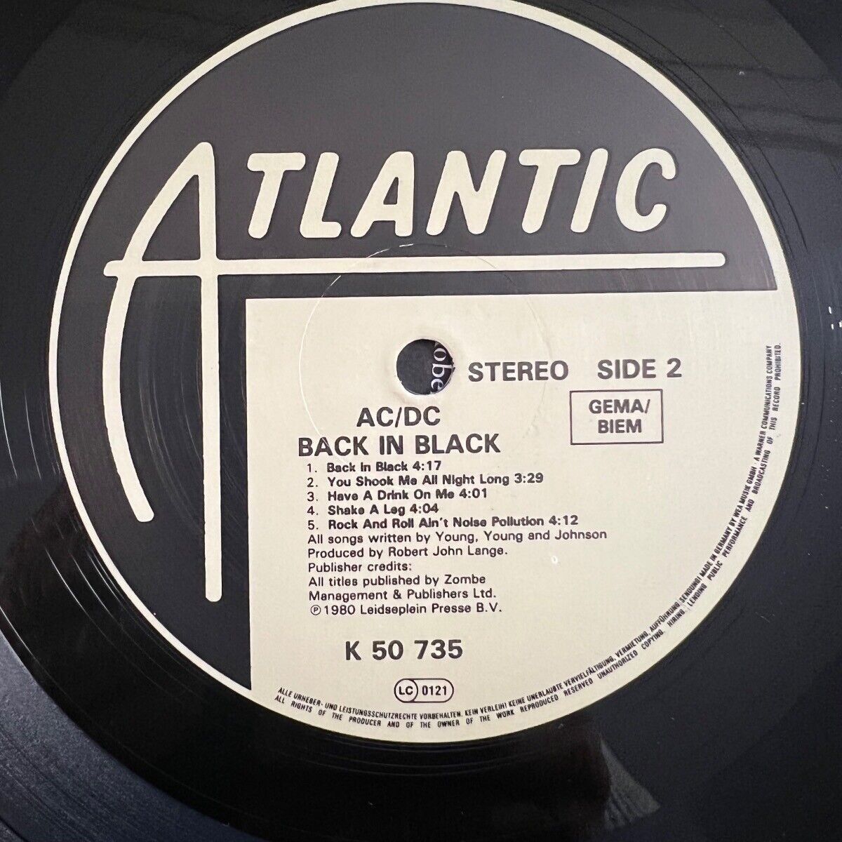 AC/DC - Back In Black // EU Reissue - (M-/VG++)