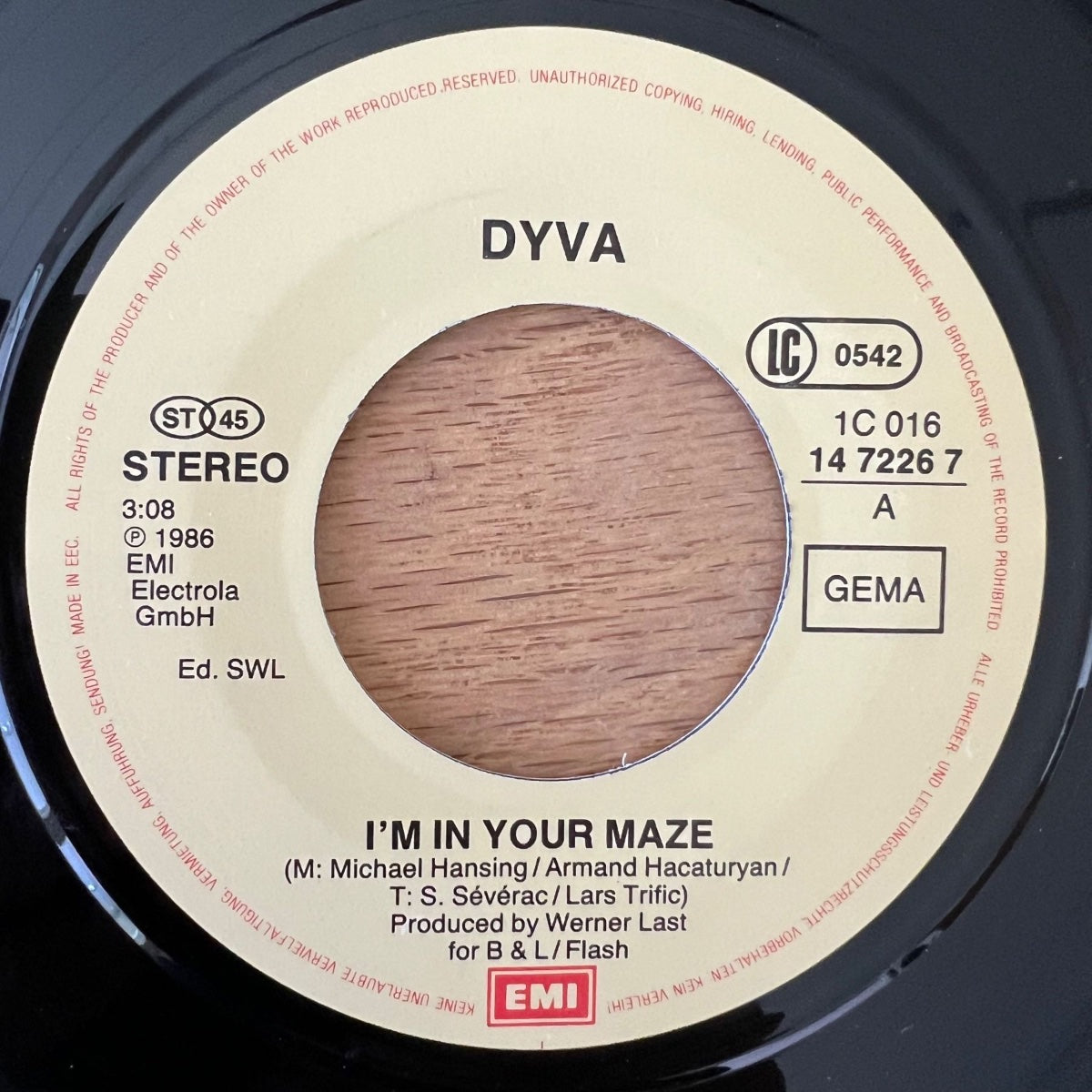 Dyva - I'm In Your Maze / 1. D-Press. 1987 - (M-/VG++)