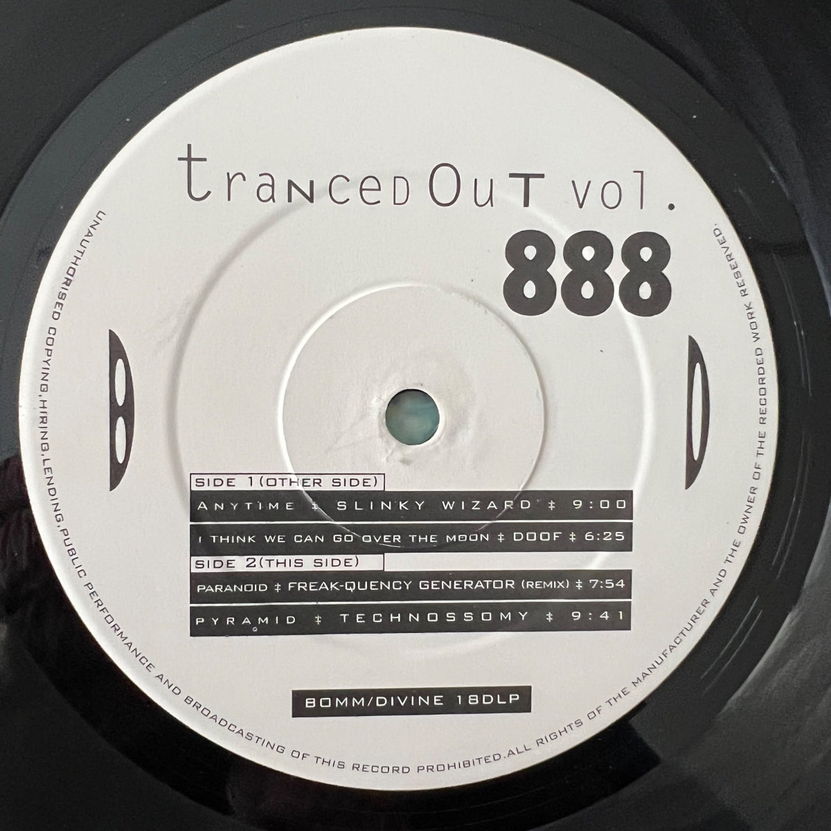 Various - Trance Out Vol. 888 / 2 LP - 1. UK-Press. 1996 - (M-/VG++)