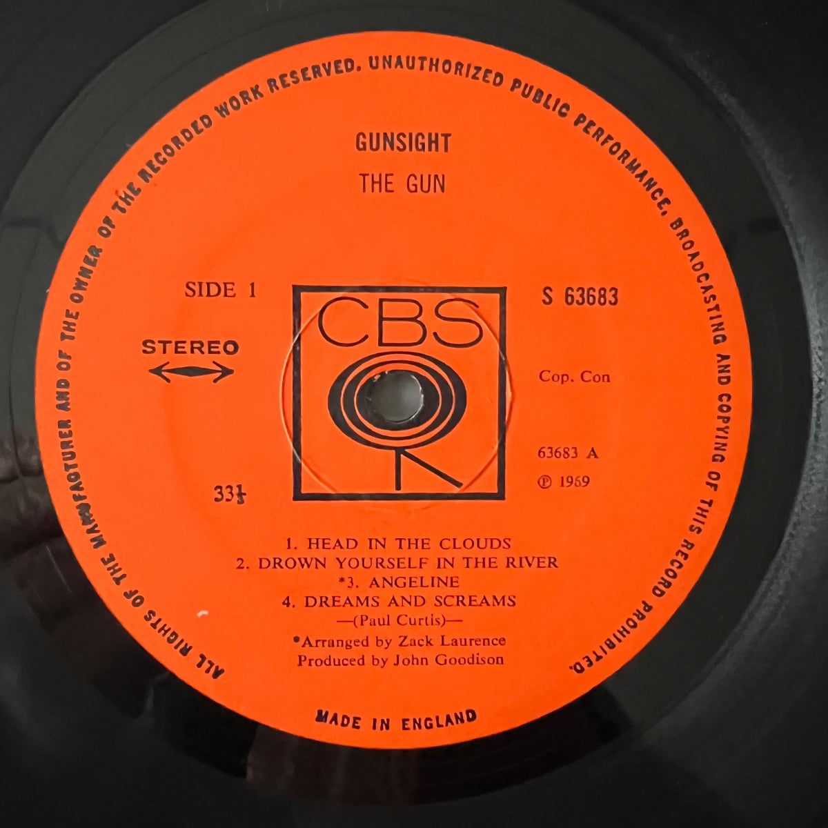 Gun - Gun Sight / 1. UK-Press. 1969 - (M-/M-)