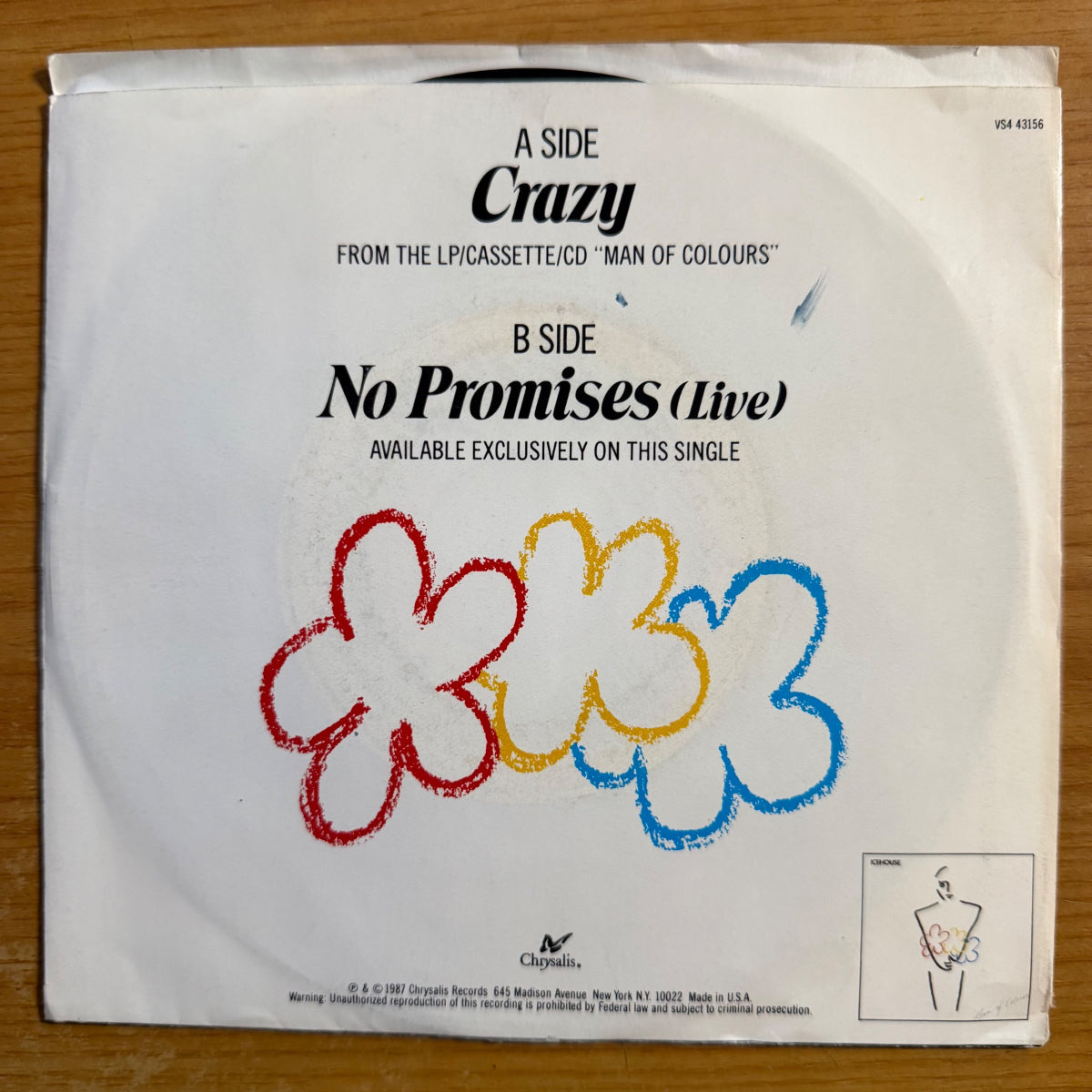 Icehouse - Crazy / 1. US-Press. 1987 - (M-/VG++)