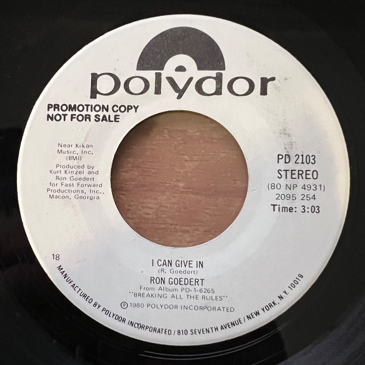 Ron Goedert - Breaking All The Rules / US-Promo 1980 - (VG++/Neutral)