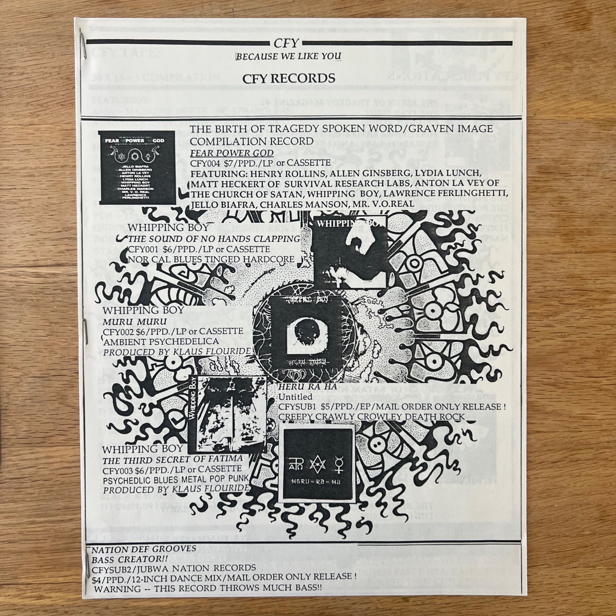 Various - The Birth Of Tragedy Magazine's Fear / 1. US-Press. 1987 - (M-/VG++)