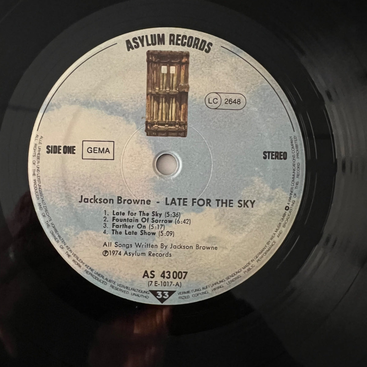 Jackson Browne - Late For The Sky / 1. D-Press. 1974 - (M-/M-)