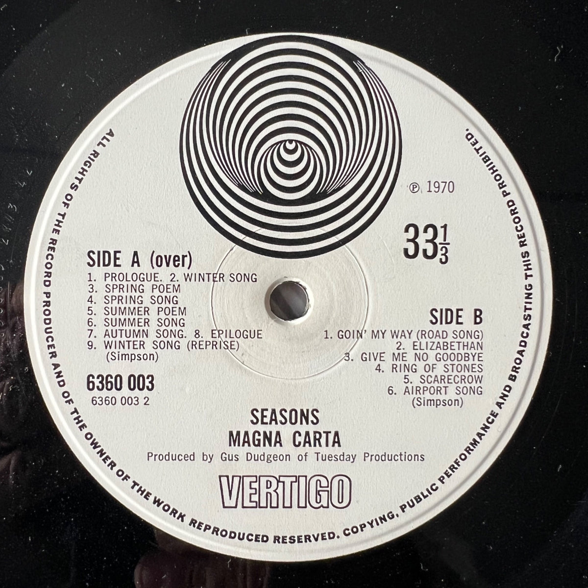 Magna Carta - Seasons / 1. UK-Press. 1970 - (VG++/VG++)