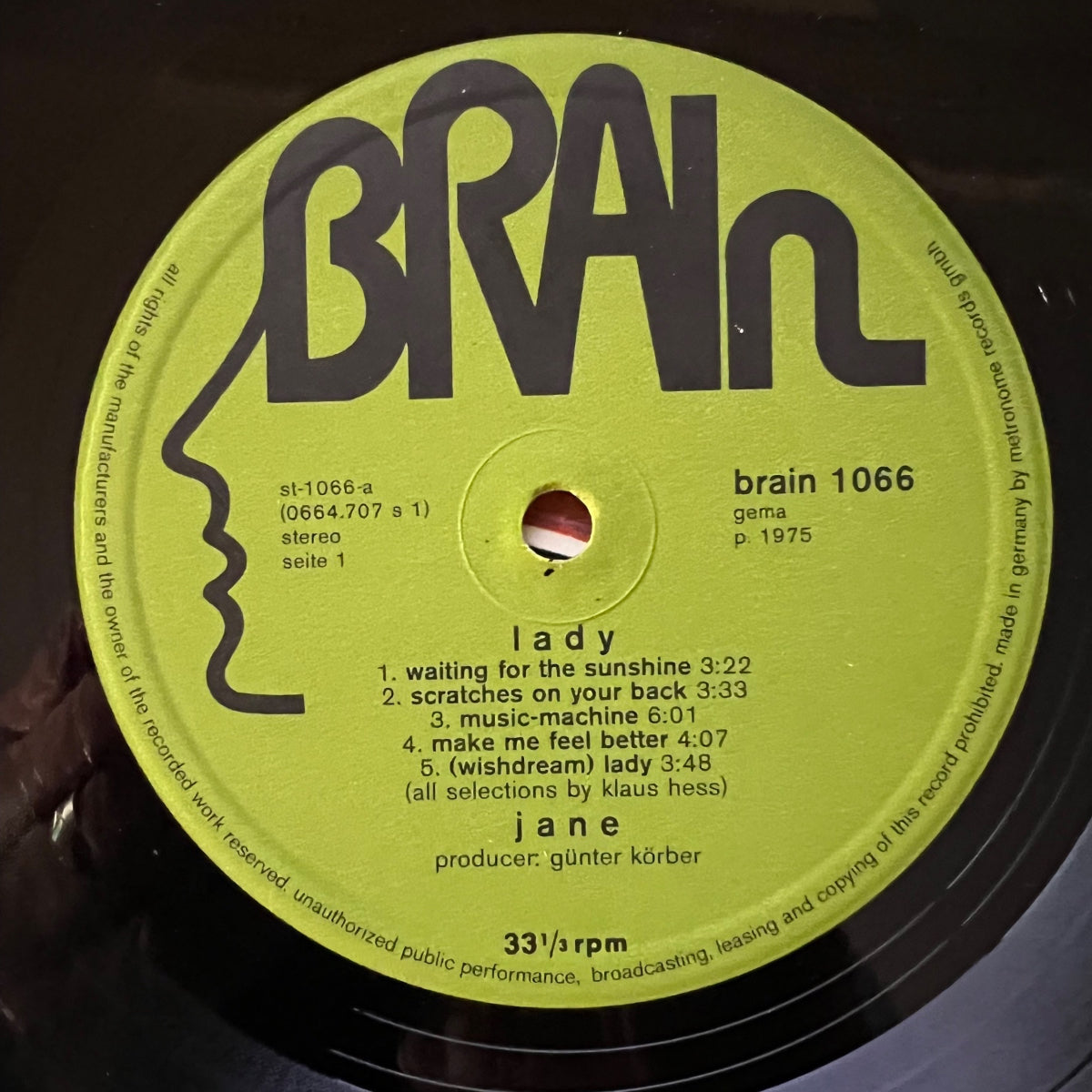 Jane - Lady / 1. D-Press. 1975 - (M-/VG++)