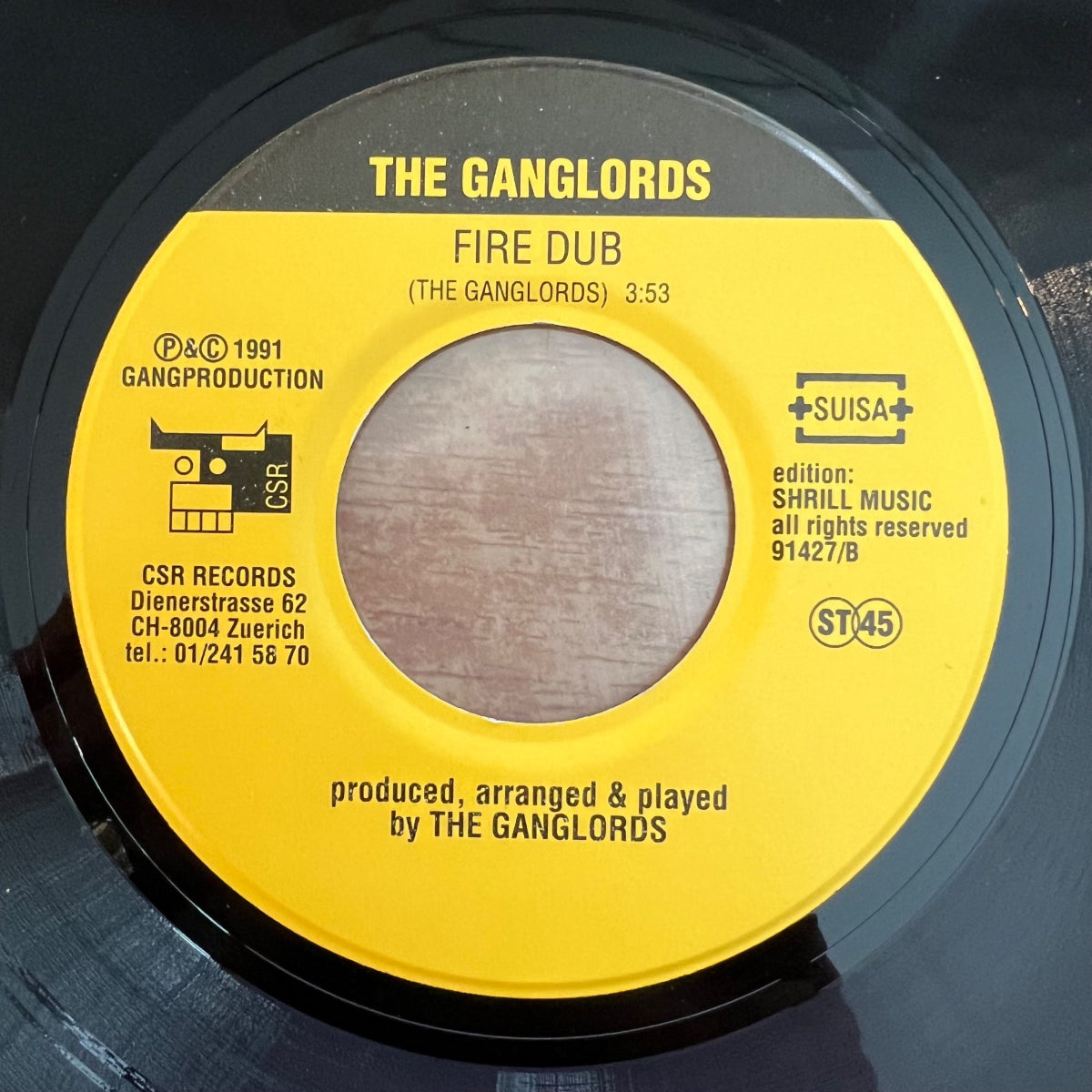 Ganglords feat. Spanner Banner -There Is A Fire / 1. Swiss-Press. 1991 - (VG++/VG++)