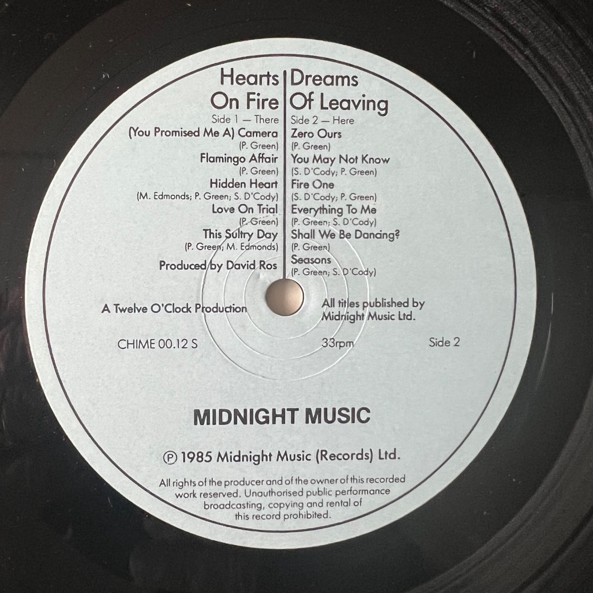 Hearts On Fire - Dreams Of Leaving / 1st UK Press. 1985 - (M-/M-)