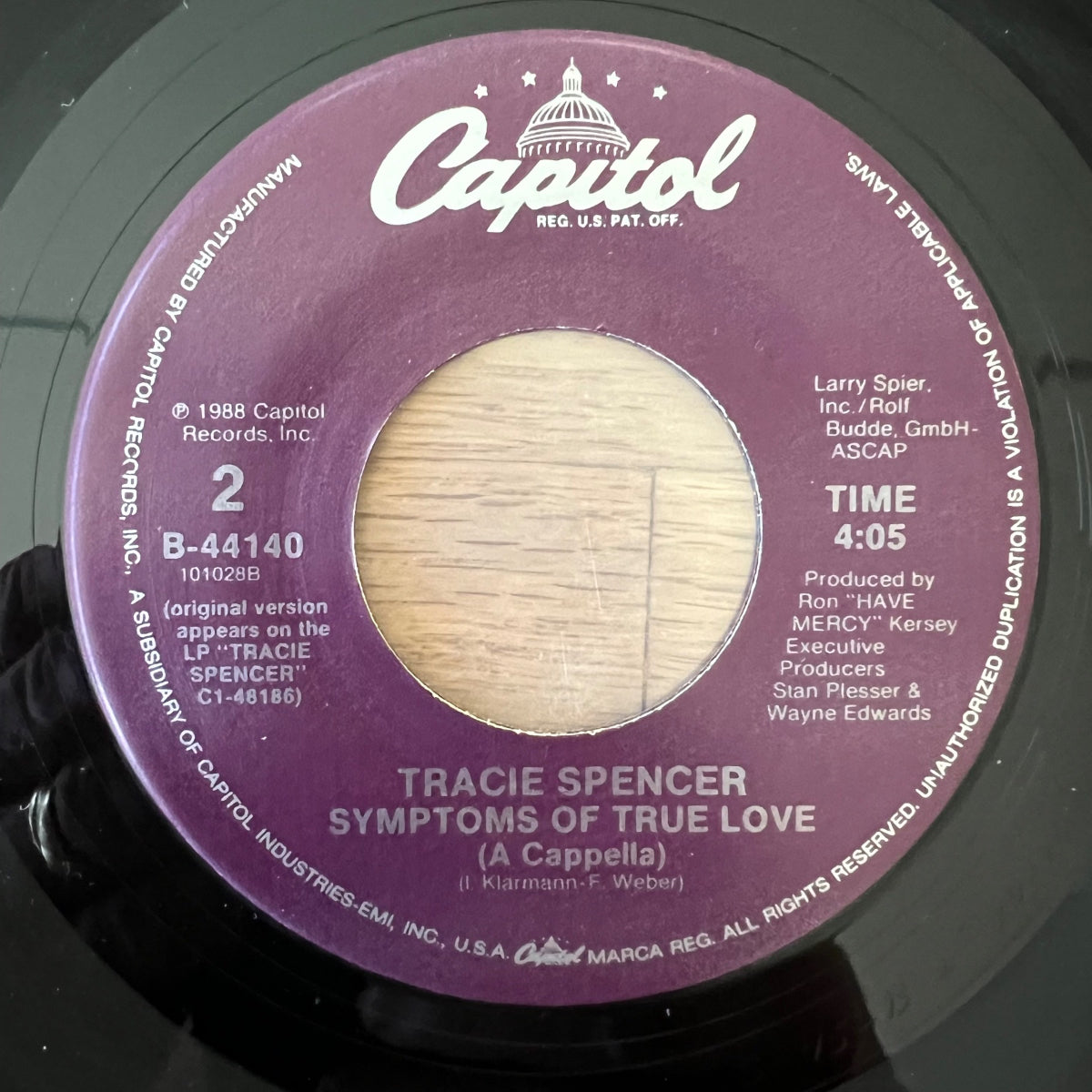 Tracie Spencer - Symptoms Of True Love / 1. US-Press. 1988 - (M-/VG++)