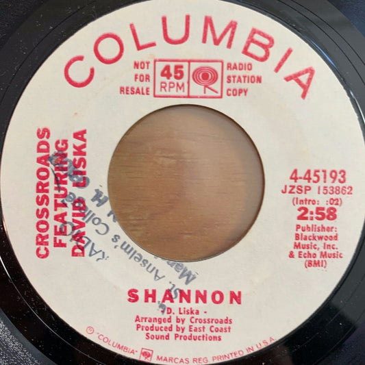 Crossroads feat. David Liska - Shannon / US-Promo 1970 - (VG++/Neutral)