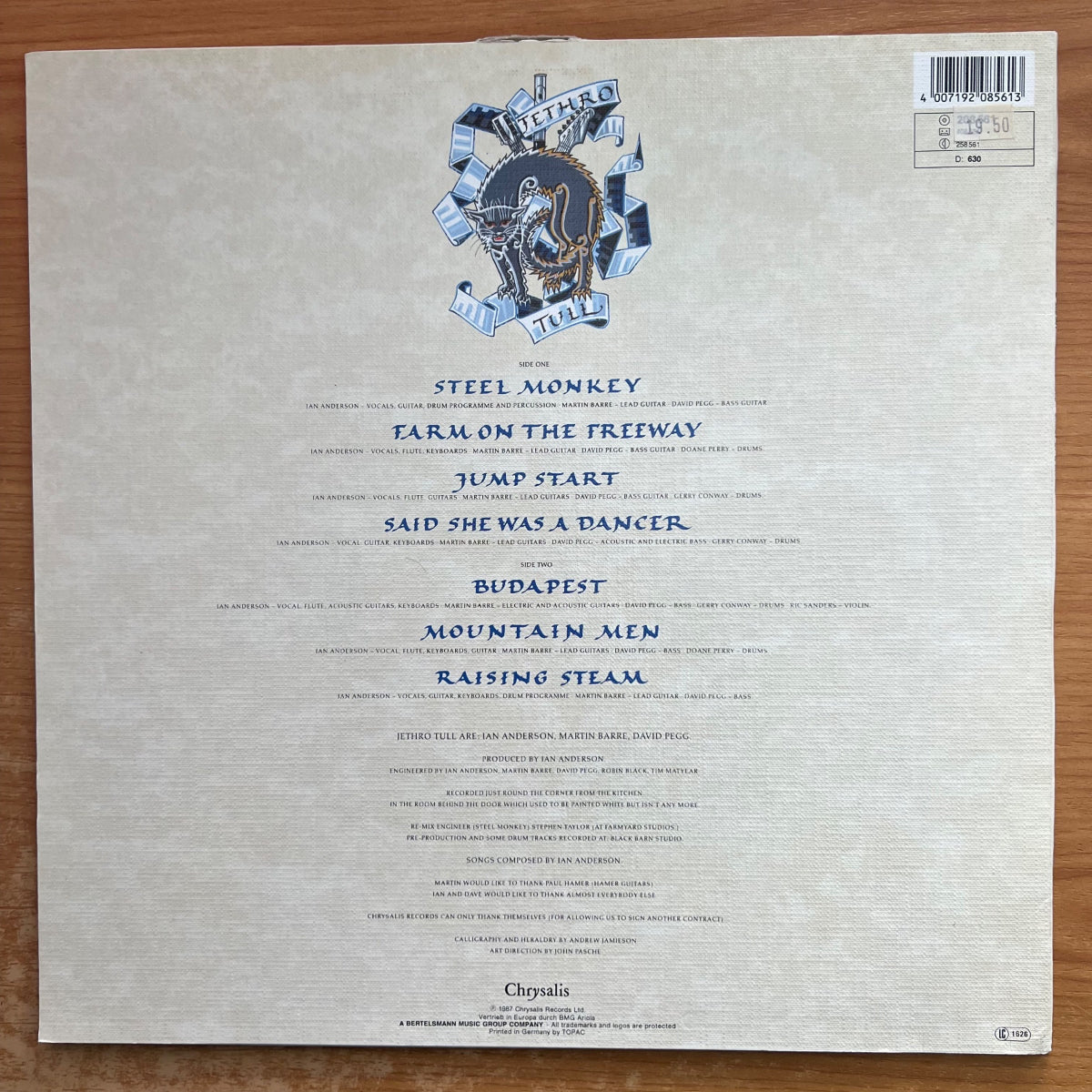 Jethro Tull - Crest Of A Knave / 1. EU-Press. 1987 - (M-/VG++)