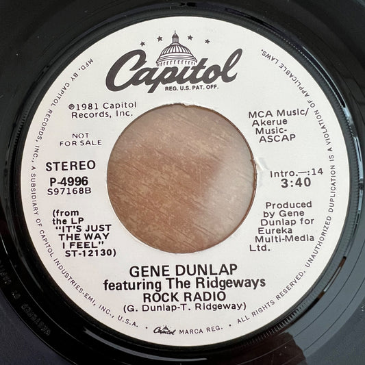 Gene Dunlap feat. The Ridgeways - Rock Radio / US-Promo 1981 - (M-/Neutral)