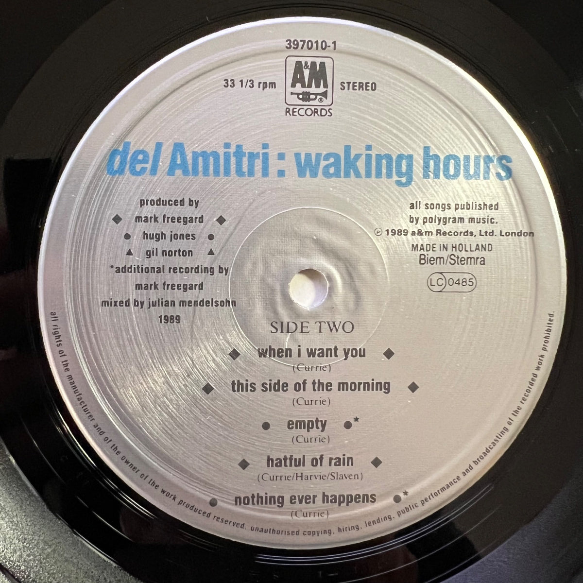 Del Amitri - Waking Hours / EU-Press. 1990 - (M-/M-)