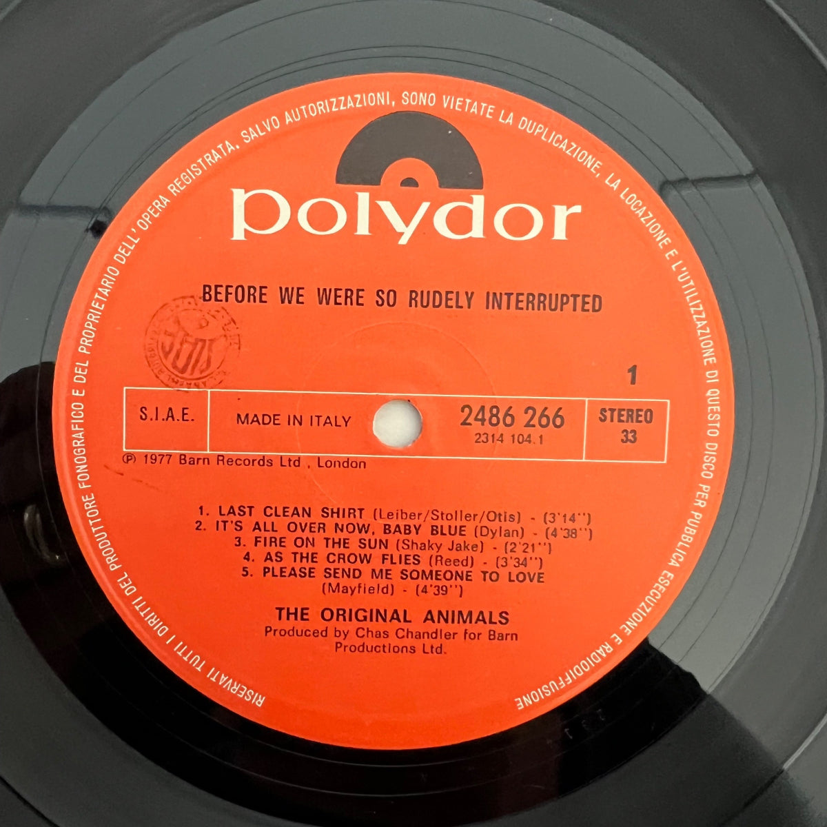 Animals - Before We Were So Rudely Interrupt / Italy-Press. - RE - (M-/VG++)