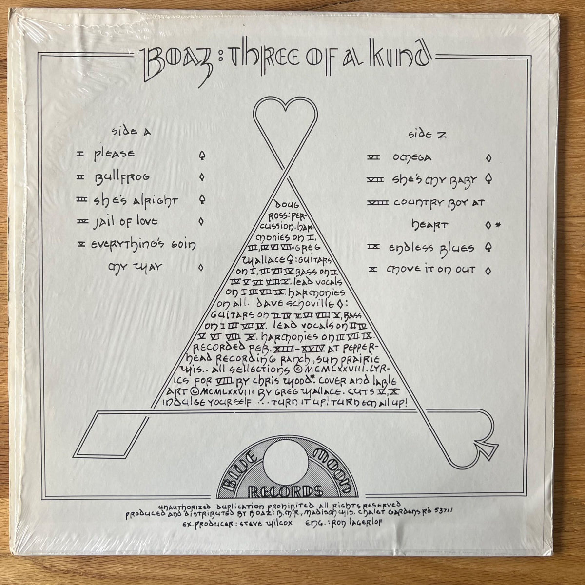 Boaz - Three Of A Kind / 1re édition américaine. 1978 - (M-/VG++)