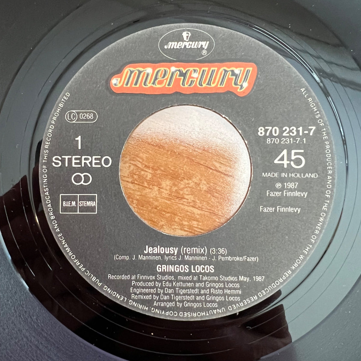 Gringos Locos - Jealousy / 1. NL-Press. 1988 - (M-/VG++)