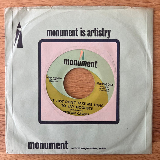 Henson Cargill - I Just Don't take Me Long To Say Goodbye / 1. US-Press. 1968 - (M-/VG+)