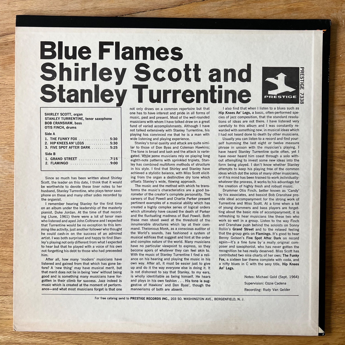 Shirley Scott & Stanley Turrentine - Blue Flames / 1.US-Press. 1964 - (M-/M-)
