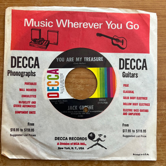 Jack Greene - You Are My Treasure / 1st US Press. 1968 - (M-/VG+)