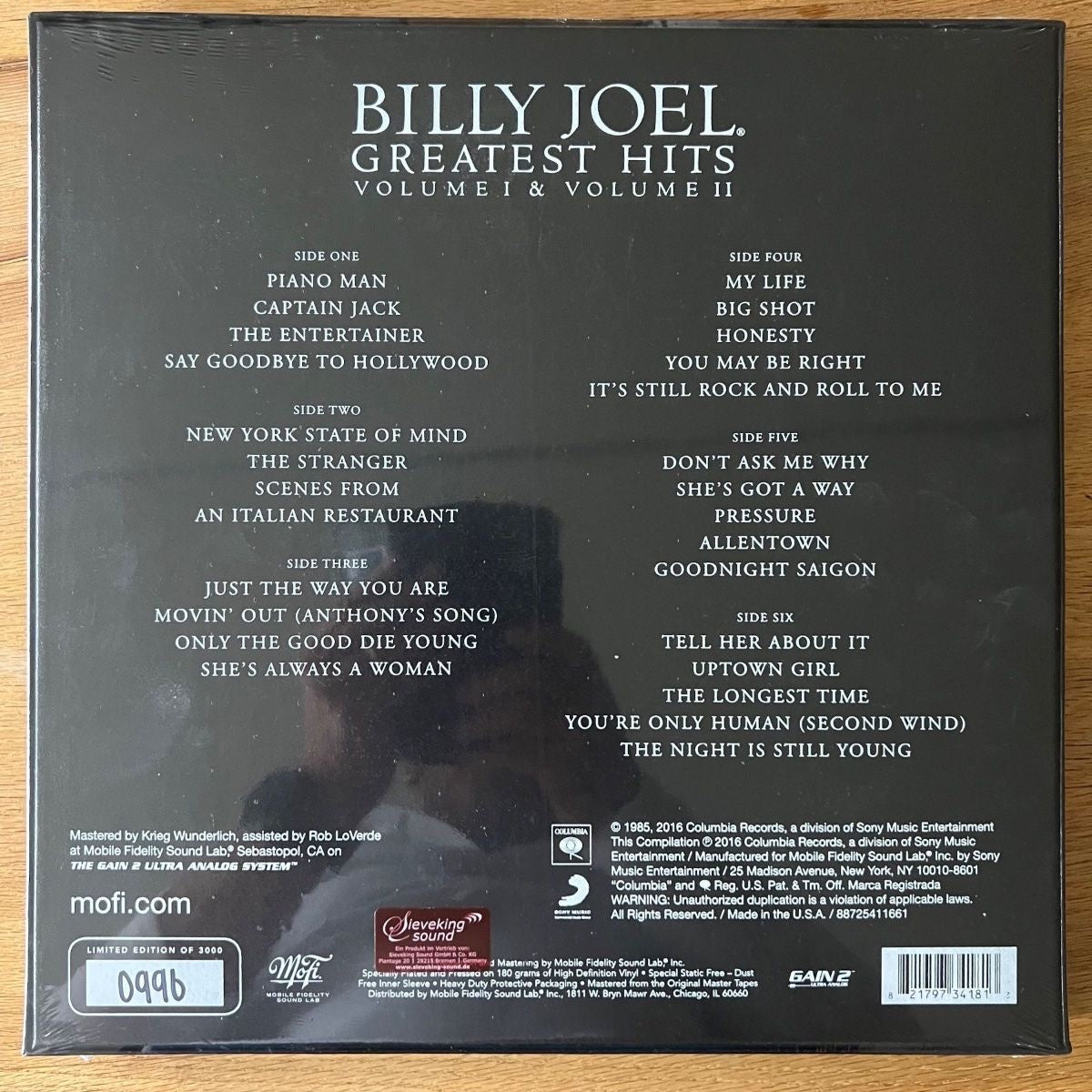 Billy Joel - Greatest Hits Vol I & II / 3 LP Box - Audiophile MFSL 2017 - (Mint & Sealed)