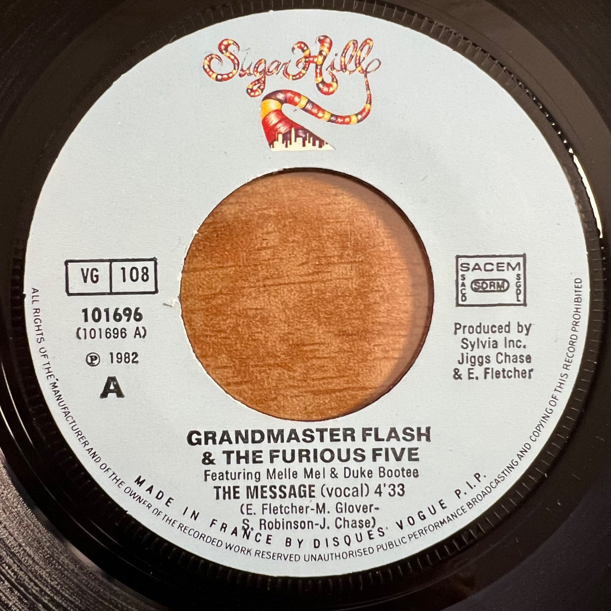 Grandmaster Flash & The Furious Five - The Message / 1. France-Press. 1982 - (M-/M-)