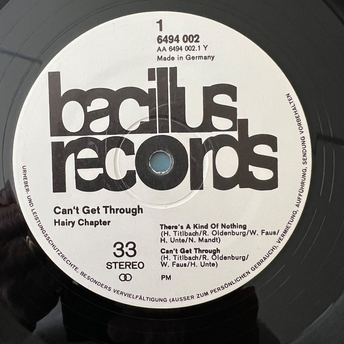 Hairy Chapter - Can't Get Through / 1. D-Press. 1971 - (M-/M-)