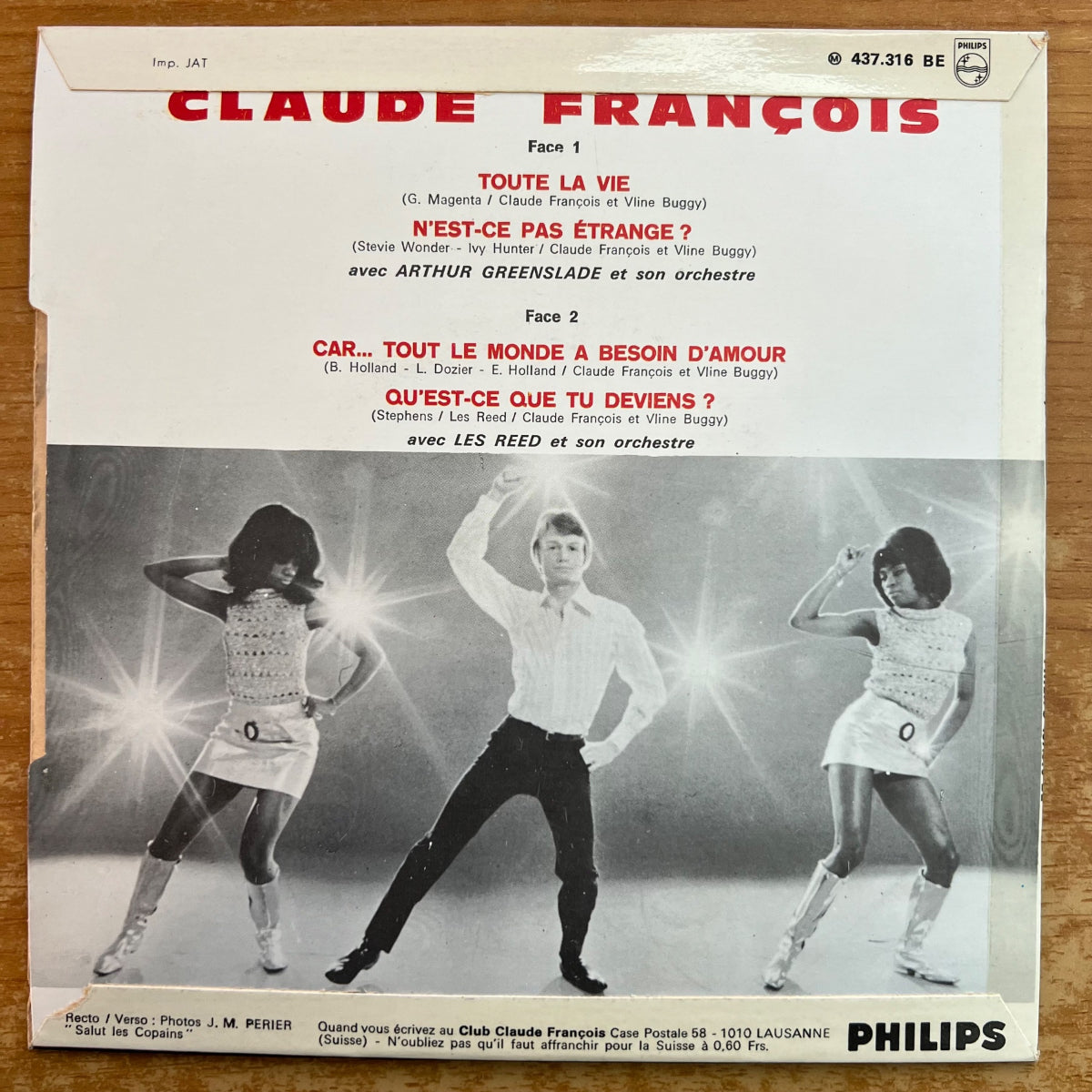 Claude François - Tout La Vie / 7" EP - 1. France 1967 - (VG+/M-)