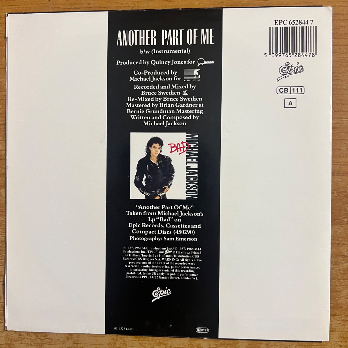 Michael Jackson - Another Part Of Me / 1. NL-Press. 1988 - (M-/M-)