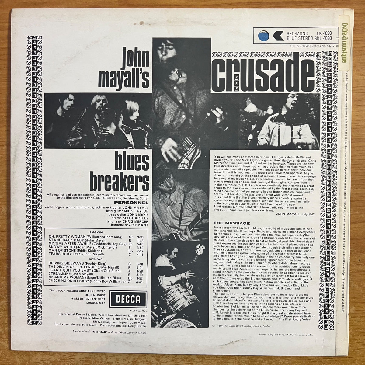 John Mayall's Bluesbreakers - Crusade / UK-Press. 1971 - (M-/VG+)