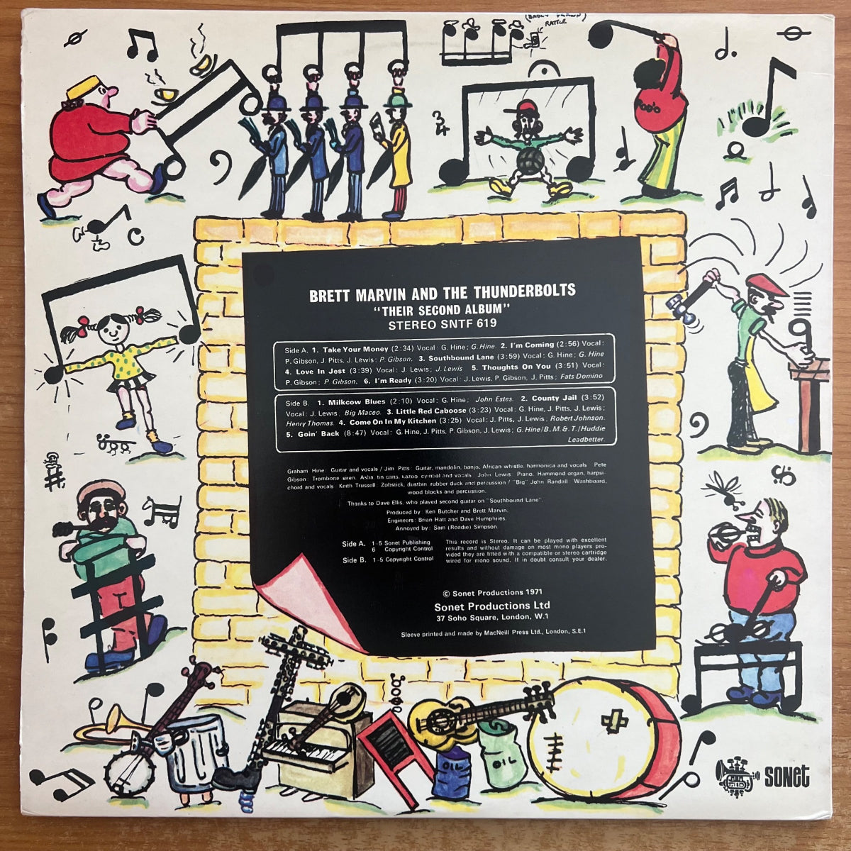 Brett Marvin & TheThunderbolts - 12 Inches Of / 1. UK 1971 - (M-/M-)