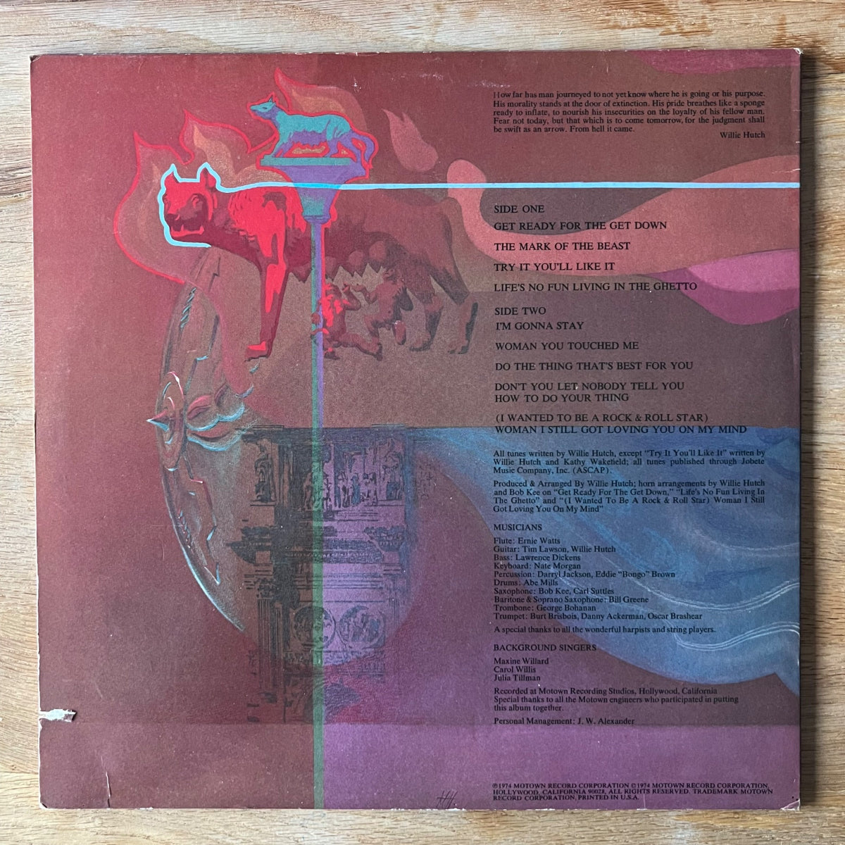 Willie Hutch - The Mark Of The Beast / 1. US-Press. 1974 - (M-/VG++)