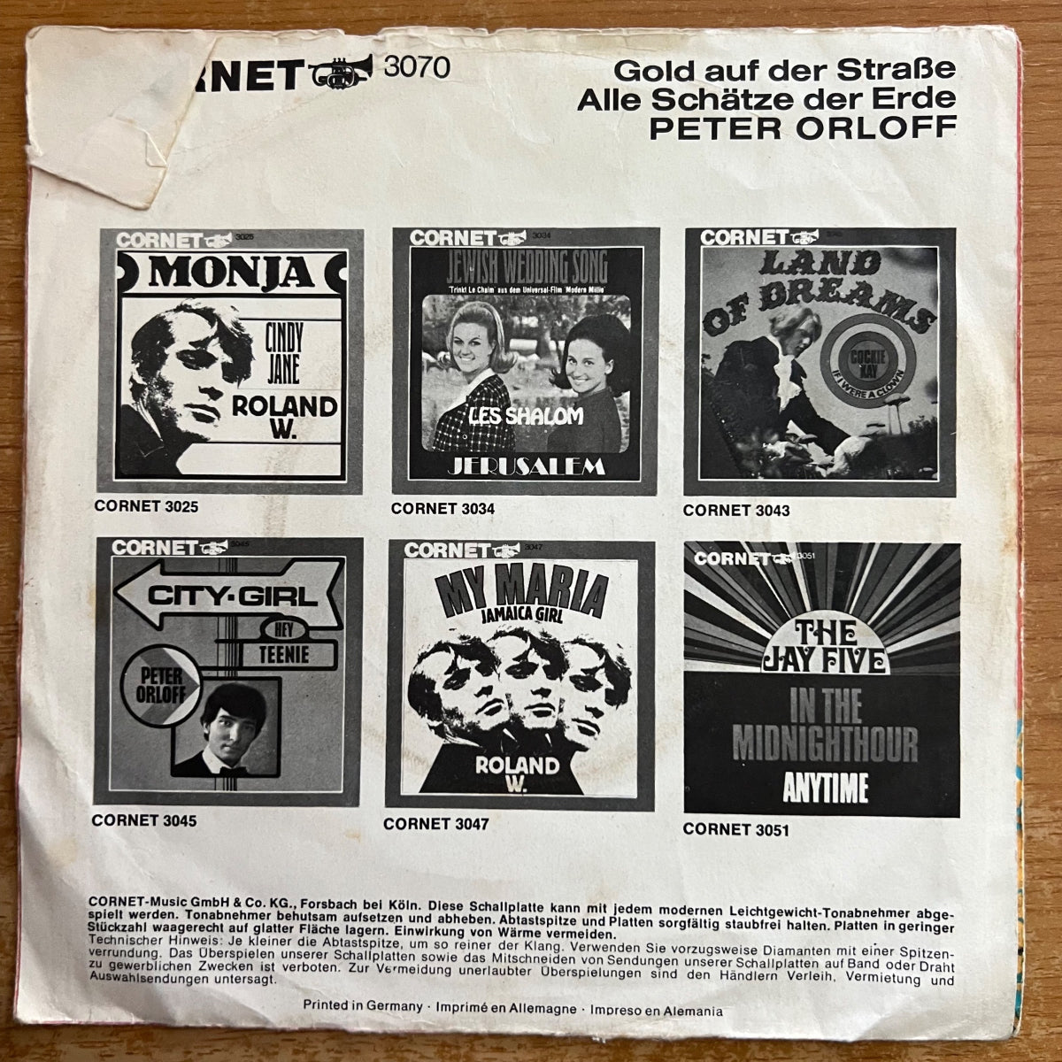 Peter Orloff - Gold Auf Der Strasse / 1. D-Press. 1968 - (VG+/VG)